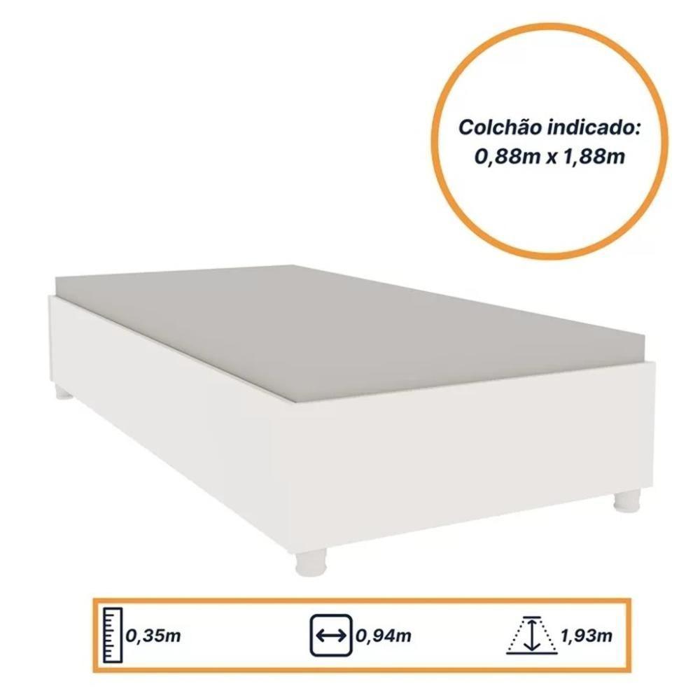 Cama Solteiro Mônaco Neve - 3