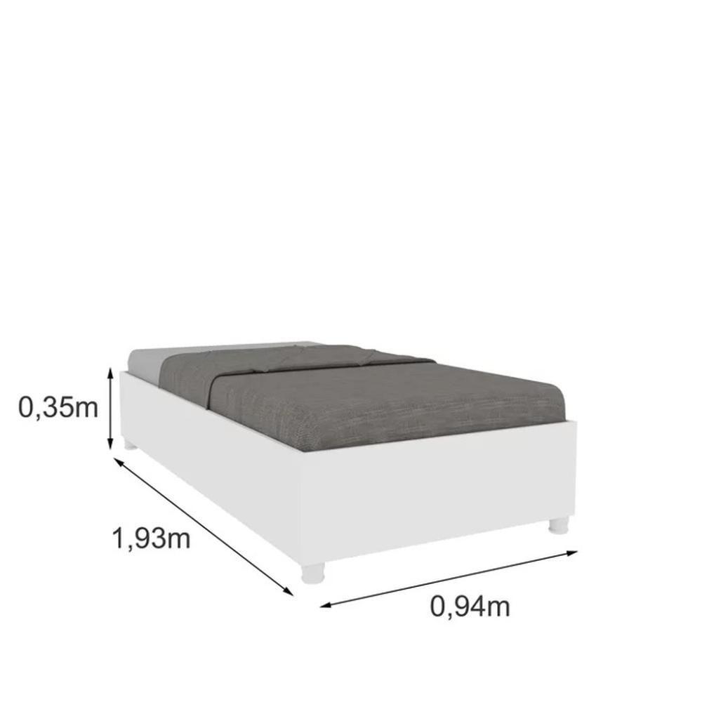 Cama Solteiro Mônaco Neve - 4