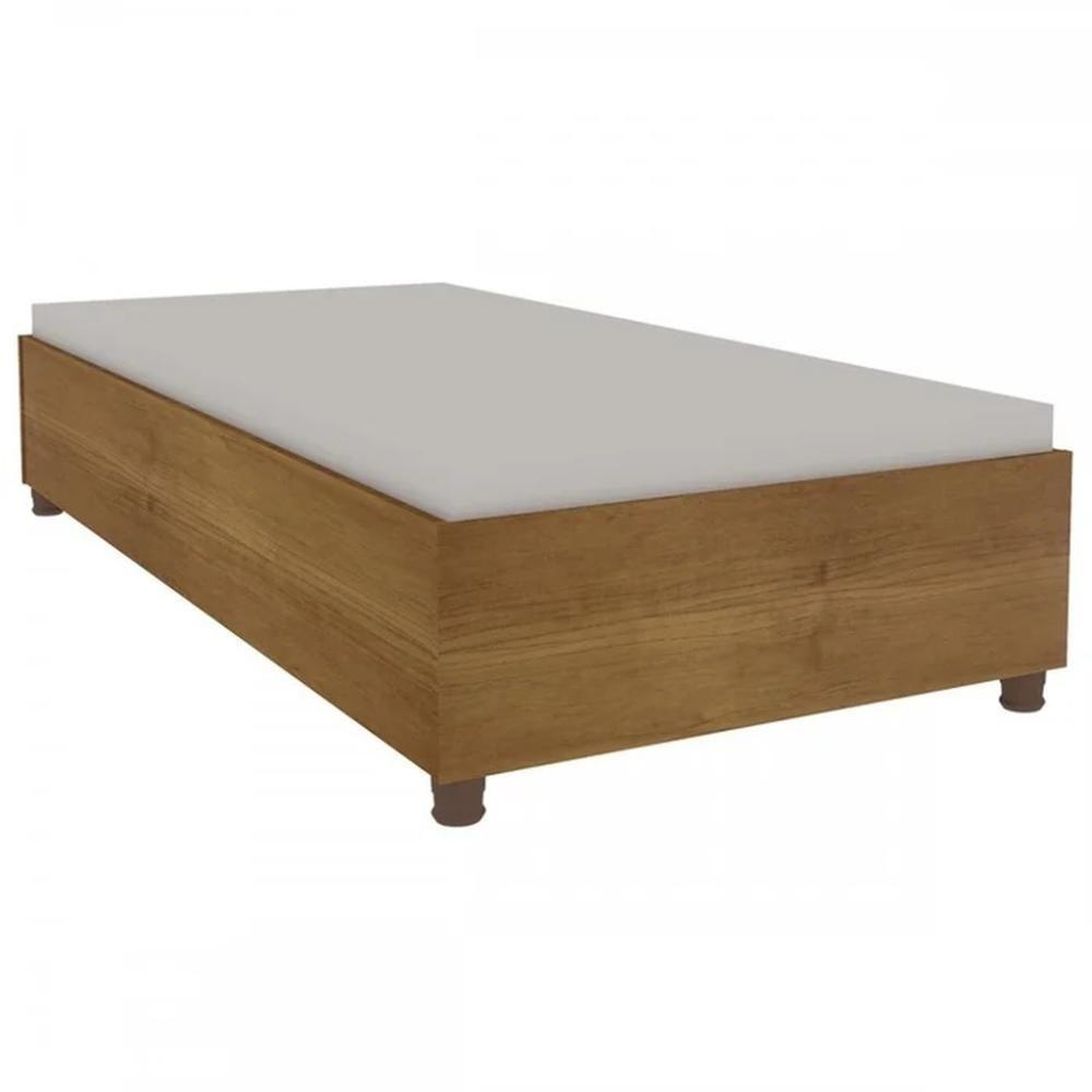 Base De Cama Box Solteiro Mônaco Cinamomo - 1