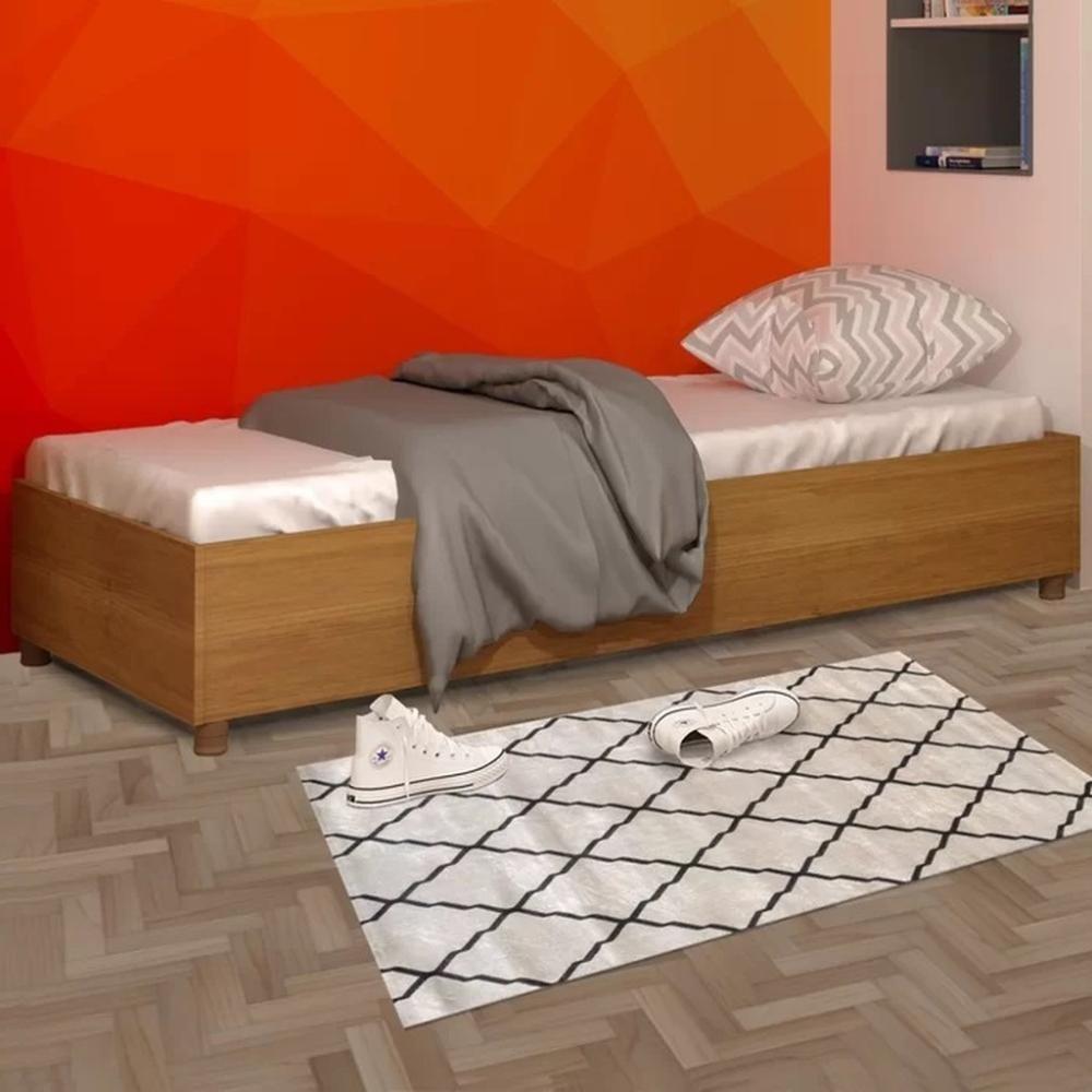 Base De Cama Box Solteiro Mônaco Cinamomo - 2