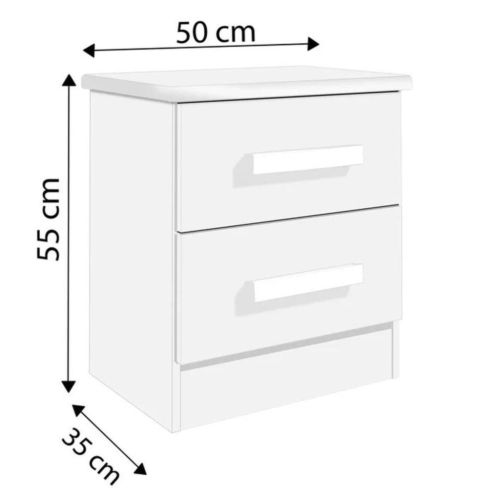 Mesa De Cabeceira 2 Gavetas New Athos D'doro Cinamomo - 2