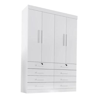 Guarda Roupa 4 Portas 8 Gavetas Mônaco D'doro Branco