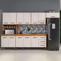 Cozinha Modulada Atenas 12 Portas 3 Gavetas Nature Off White - 8