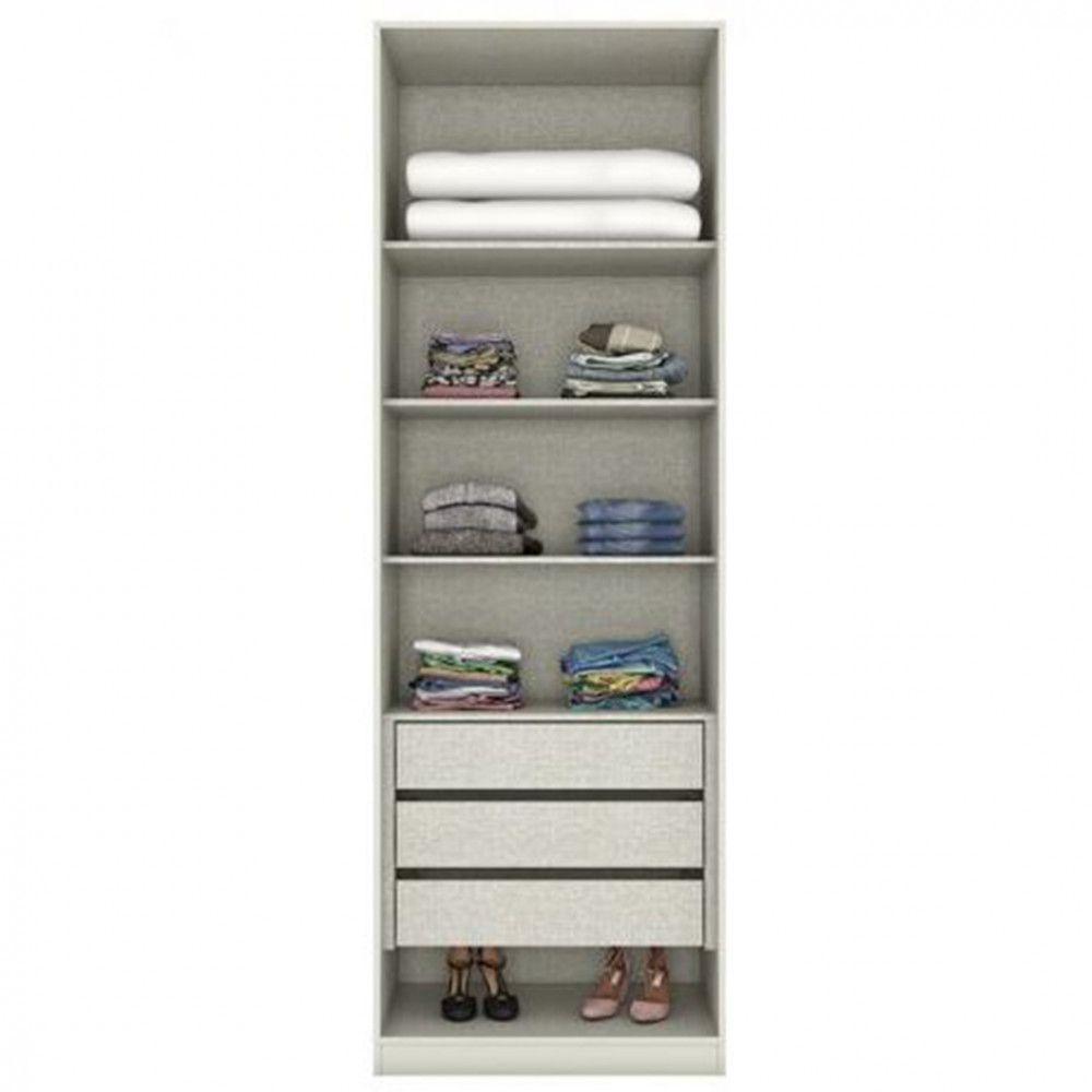 Guarda Roupa Henn Selleto 2 Portas 3 Gavetas Sem Espelho Areia - 4