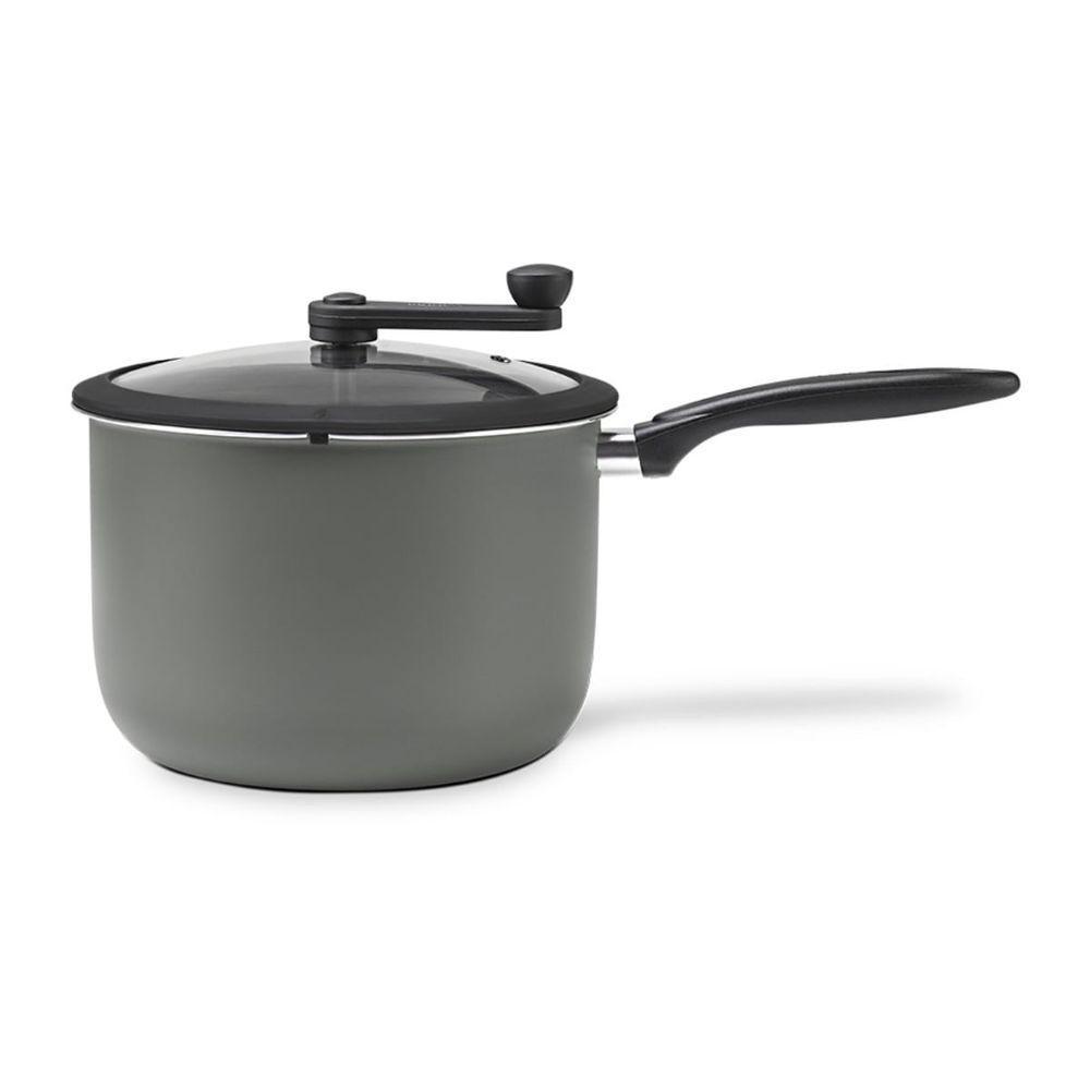 Pipoqueira Brinox Ceramic Life Pic Poc ø22x15,5cm 5,5l Tampa Com Vidro Temperado Cinza camurça - 1