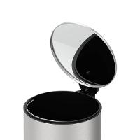 Lixeira Com Pedal E Balde 3l Aço Inoxidável Escovado Linha Spin Brinox Aço Inoxidável - 2