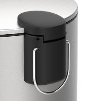 Lixeira Com Pedal E Balde 3l Aço Inoxidável Escovado Linha Spin Brinox Aço Inoxidável