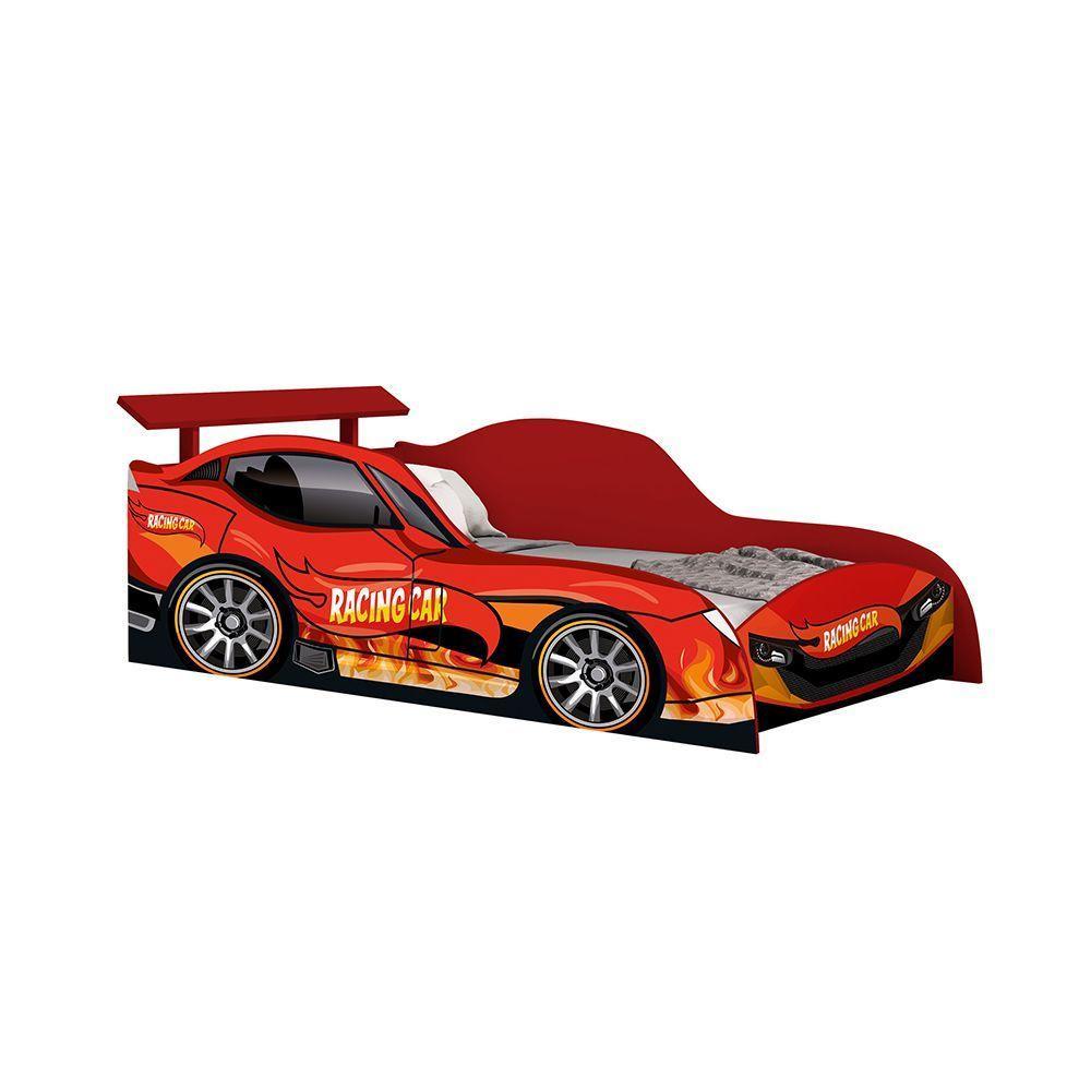 Cama De Solteiro Carros Menino Vermelho Racing Car Vermelho - 3