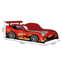 Cama De Solteiro Carros Menino Vermelho Racing Car Vermelho - 2