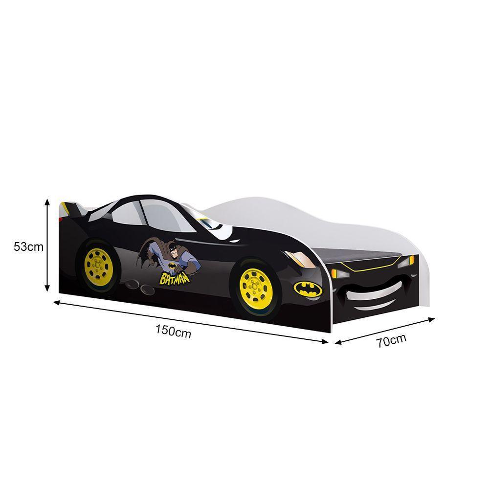 Mini Cama Carro Com Proteção Lateral Personagem Preto Cama Infantil Preto - 2