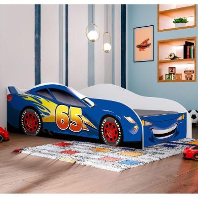 Mini Cama Juvenil Carro Personagem Carro Azul Cama Infantil Azul
