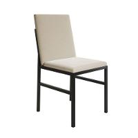 Conjunto De Jantar Mesa Mônaco 90cm Tampo Imbuia Com 4 Cadeiras Estofadas Bege Preto - 2