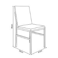 Conjunto De Jantar Mesa Mônaco 90cm Tampo Branco Com 4 Cadeiras Estofadas Marrom Preto - 2