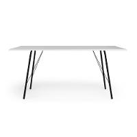 Mesa Sala De Jantar Paraty Preto 150x90cm Tampo Branco - 3