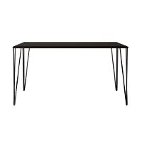 Mesa Elen Tampo Retangular 140x80cm De Madeira Preto - 3
