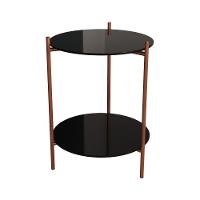 Mesa Lateral Industrial Premium Marbella Cobre Com Preto - 3