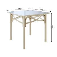Mesa Katrina Off White Quadrada Tampo De Madeira 90cm Branco - 2