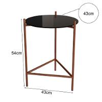 Mesa Lateral Industrial Marbella Cobre Com Preto Marrom - 3