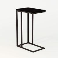 Mesa Lateral Encaixe Elena Preto E Tampo Preto - 3