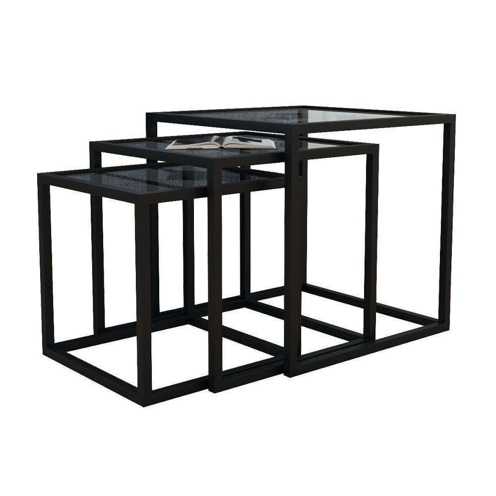 Trio Mesa Lateral Isabela Preto - 3