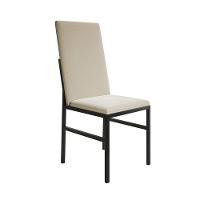 Conjunto De Jantar Mesa Mônaco Premium 90cm Preta Com 4 Cadeiras Estofadas Bege Preto - 2