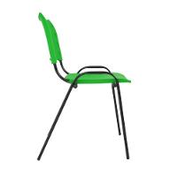 Kit 9 Cadeiras Iso Para Escola Escritório Comércio Verde Base Preta