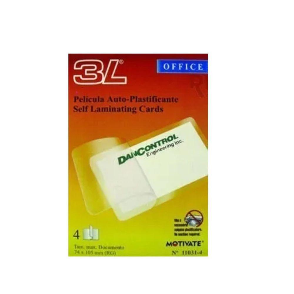 Película Auto Plastificante Crachá Vertical Caixa 100 Unds - 3