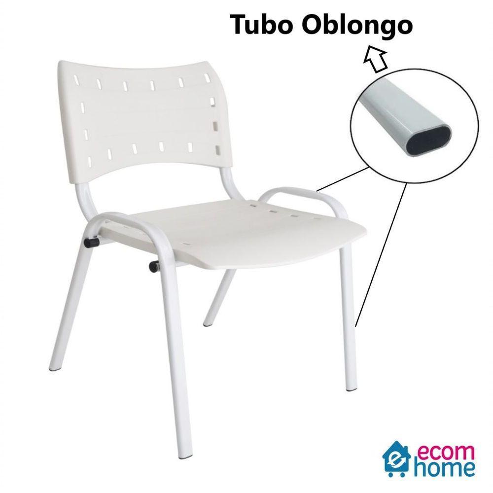 Kit 2 Cadeiras Iso Para Escola Escritório Comércio Indústria Branca Base Branca - 3