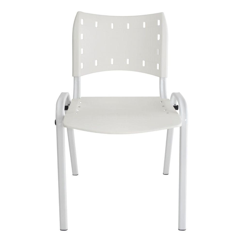 Kit 2 Cadeiras Iso Para Escola Escritório Comércio Indústria Branca Base Branca - 6