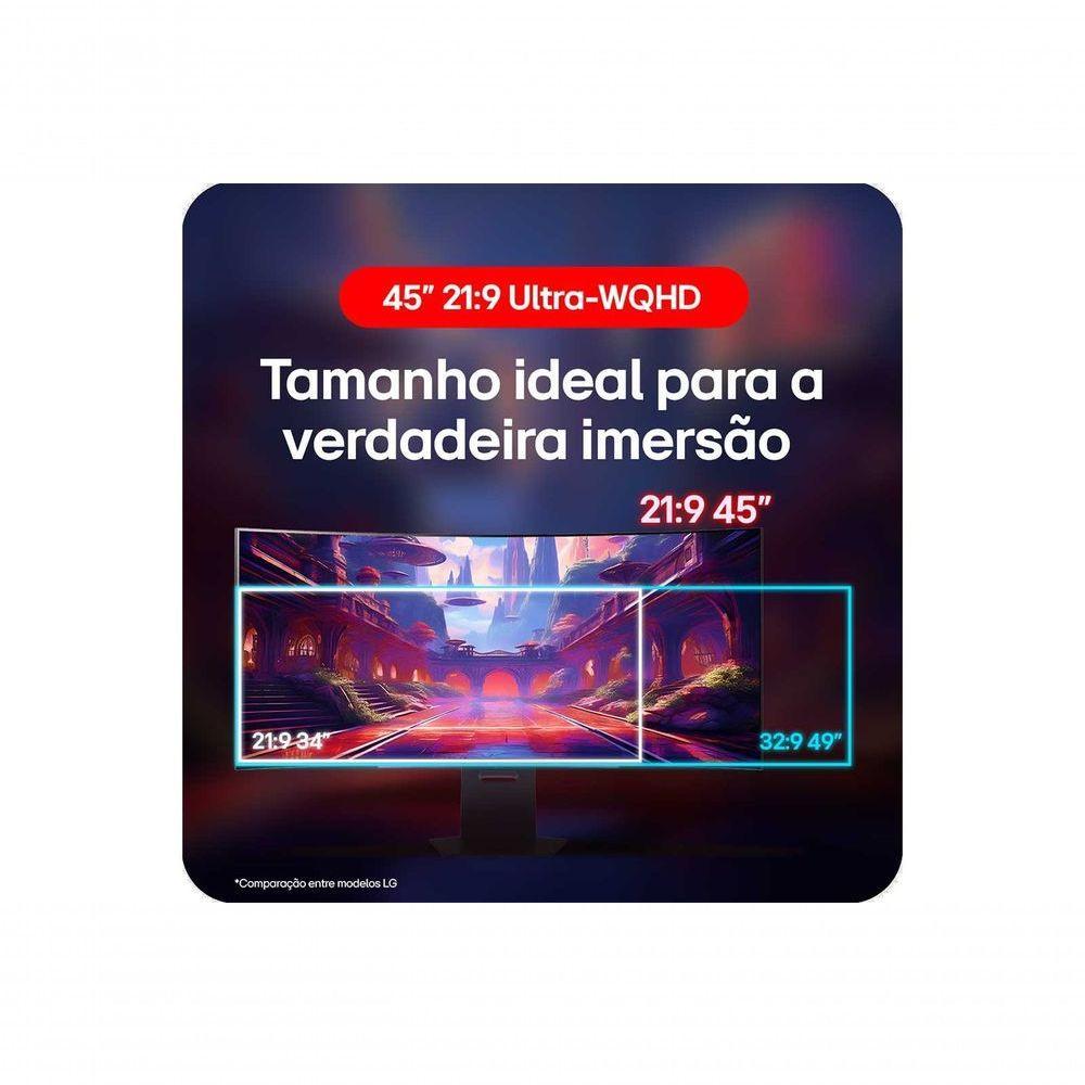Monitor Gamer LG UltraGear OLED Curvo – Tela OLED 45” QHD HDR400 Trueblack 240Hz 0,03ms (GtG) NVIDIA G-SYNC - 5