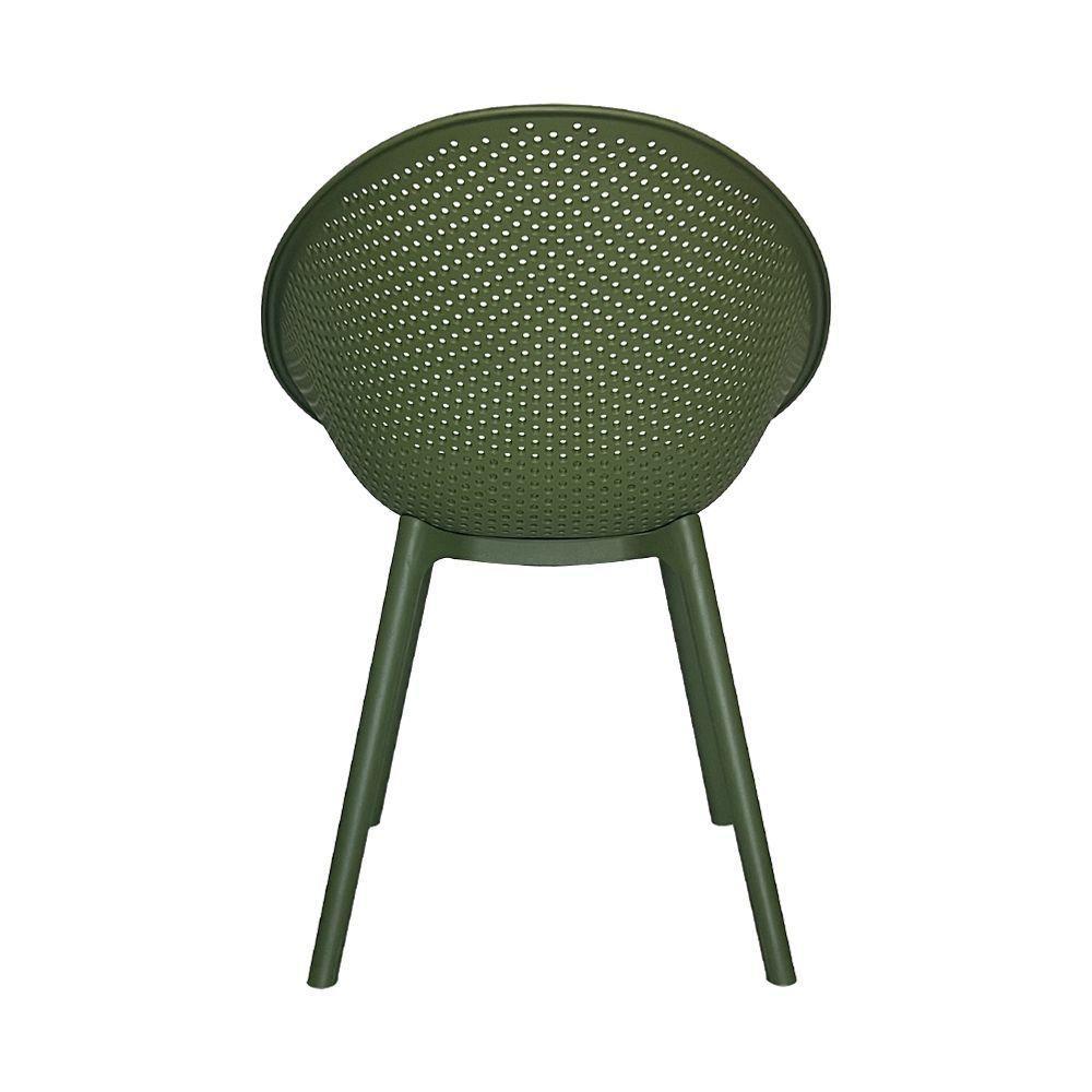 Kit 2 Cadeiras área Externa De Pp Marina Com Base Desmontável Verde G56 - Gran Belo - 5