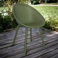 Kit 6 Cadeiras área Externa De Pp Marina Com Base Desmontável Verde G56 - Gran Belo - 7