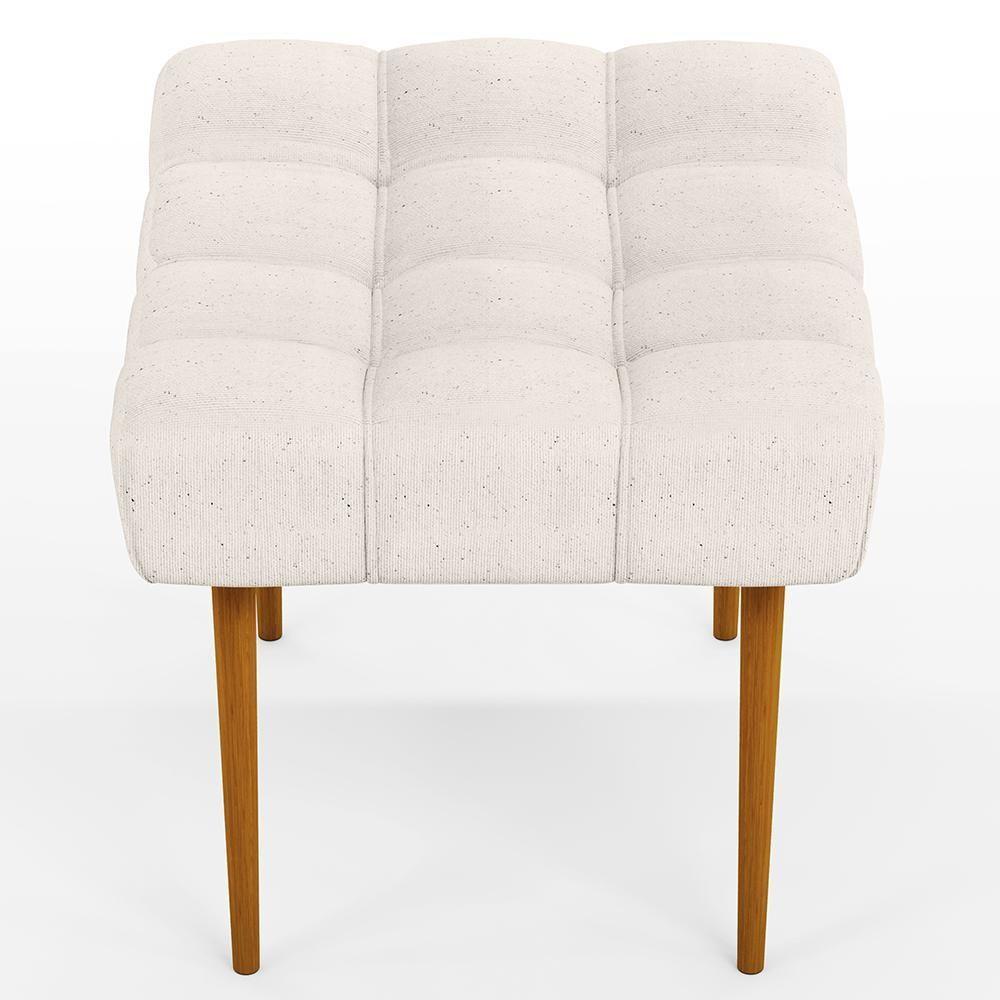 Kit 02 Puffs Para Sala De Estar Requinte L02 Linho Cru - 3