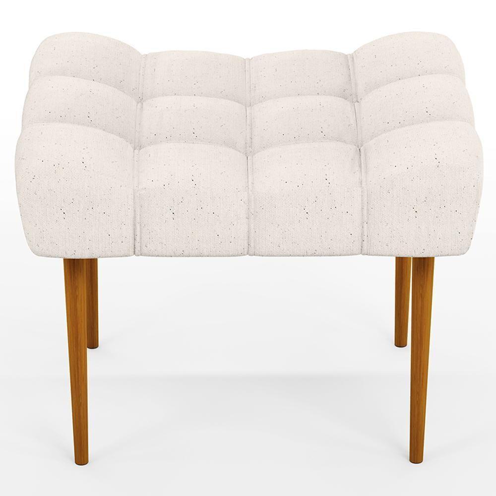 Kit 02 Puffs Para Sala De Estar Requinte L02 Linho Cru - 4