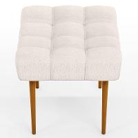 Kit 02 Puffs Para Sala De Estar Requinte L02 Linho Cru - 3