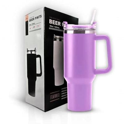 Copo Térmico Grande 1200 Ml Canudo Parede Dupla Cor Lilás