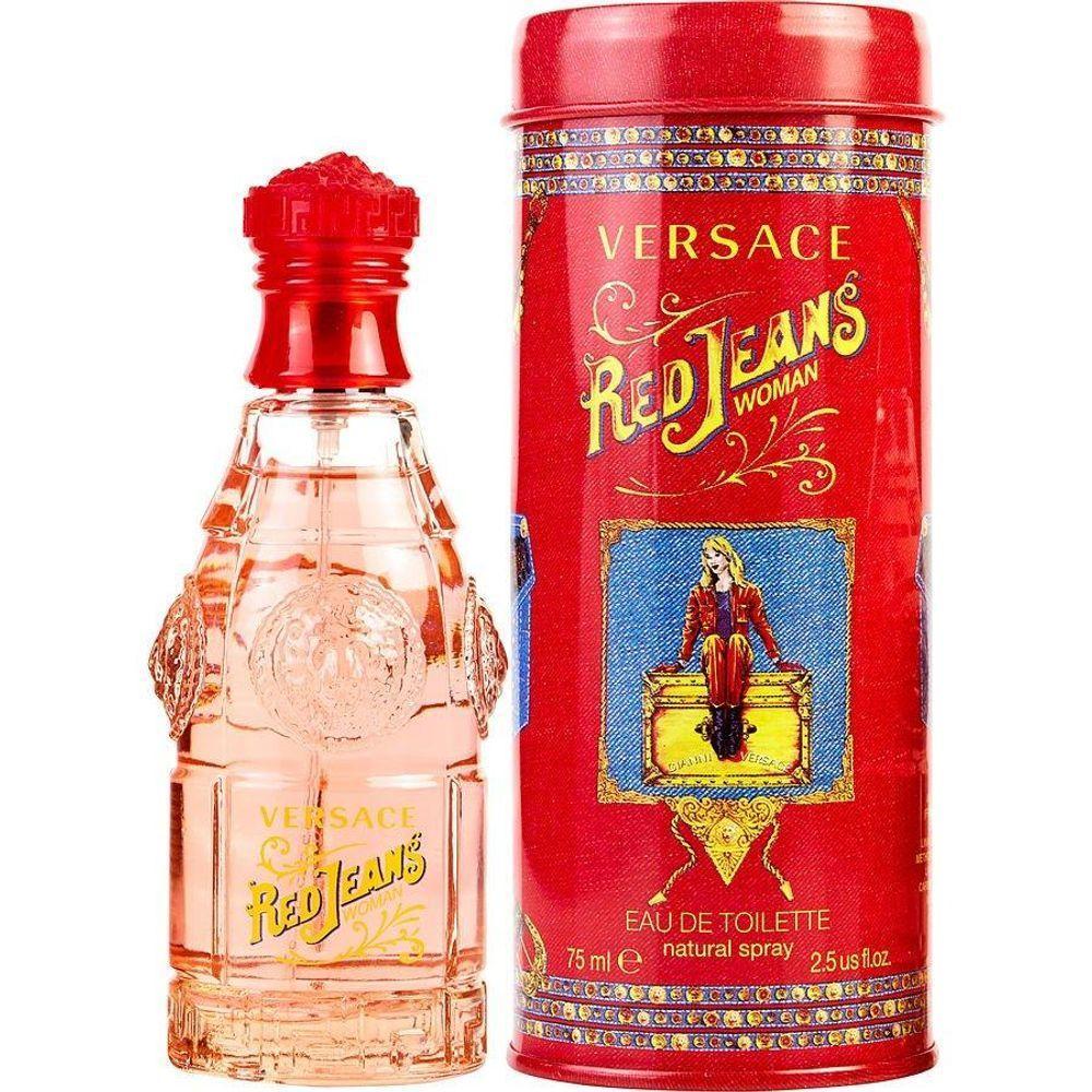 Perfume Feminino Red Jeans Gianni Versace Eau De Toilette Spray 75 Ml (nova Embalagem) - 1