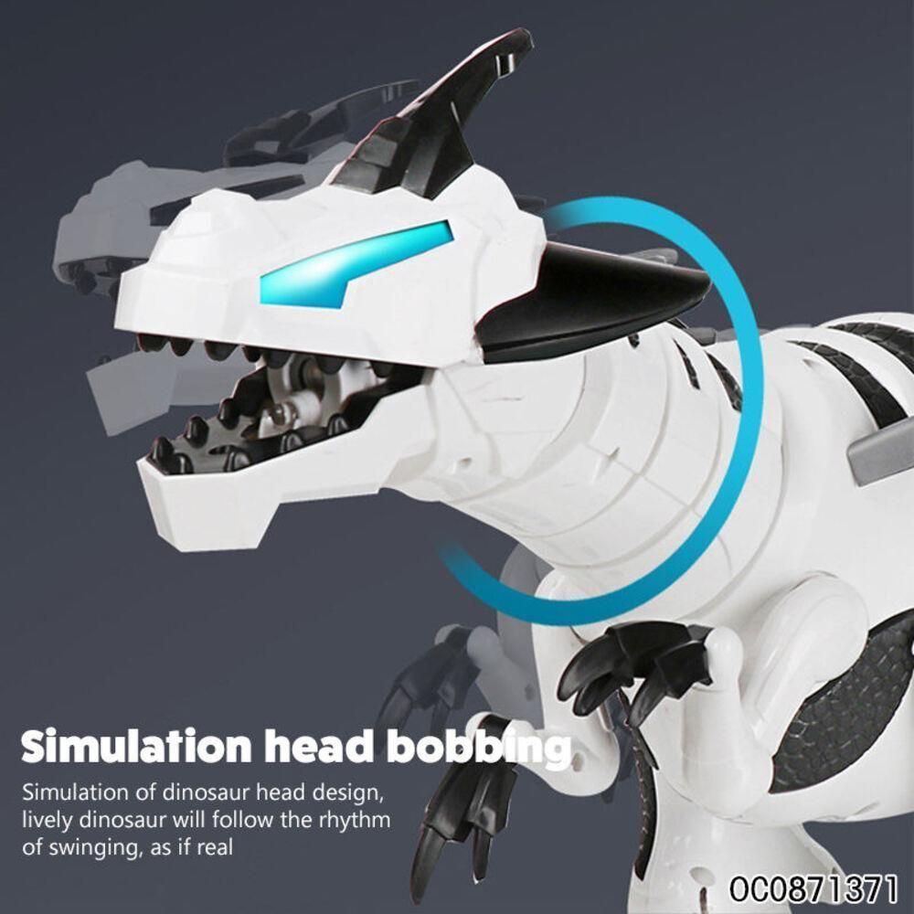 Dinossauro Robo Controle Remoto Gigante Dragao Solta Fumaca Interativo Som Luz Sensor Movimento - 6