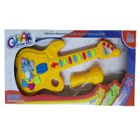 Guitarra Infantil Eletrica Com Microfone Karaoke Som E Luz Musical Bebe Criança - 3