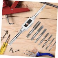 Jogo Tarracha Macho Cossinete Madeira Aluminio Pente Abre Kit Rosca Completo 8 Peças - 3