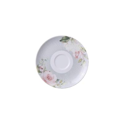 Conjunto Xícara E Pires De Chá Tramontina Ornatta Em Porcelana Decorada 250 Ml 2 Peças