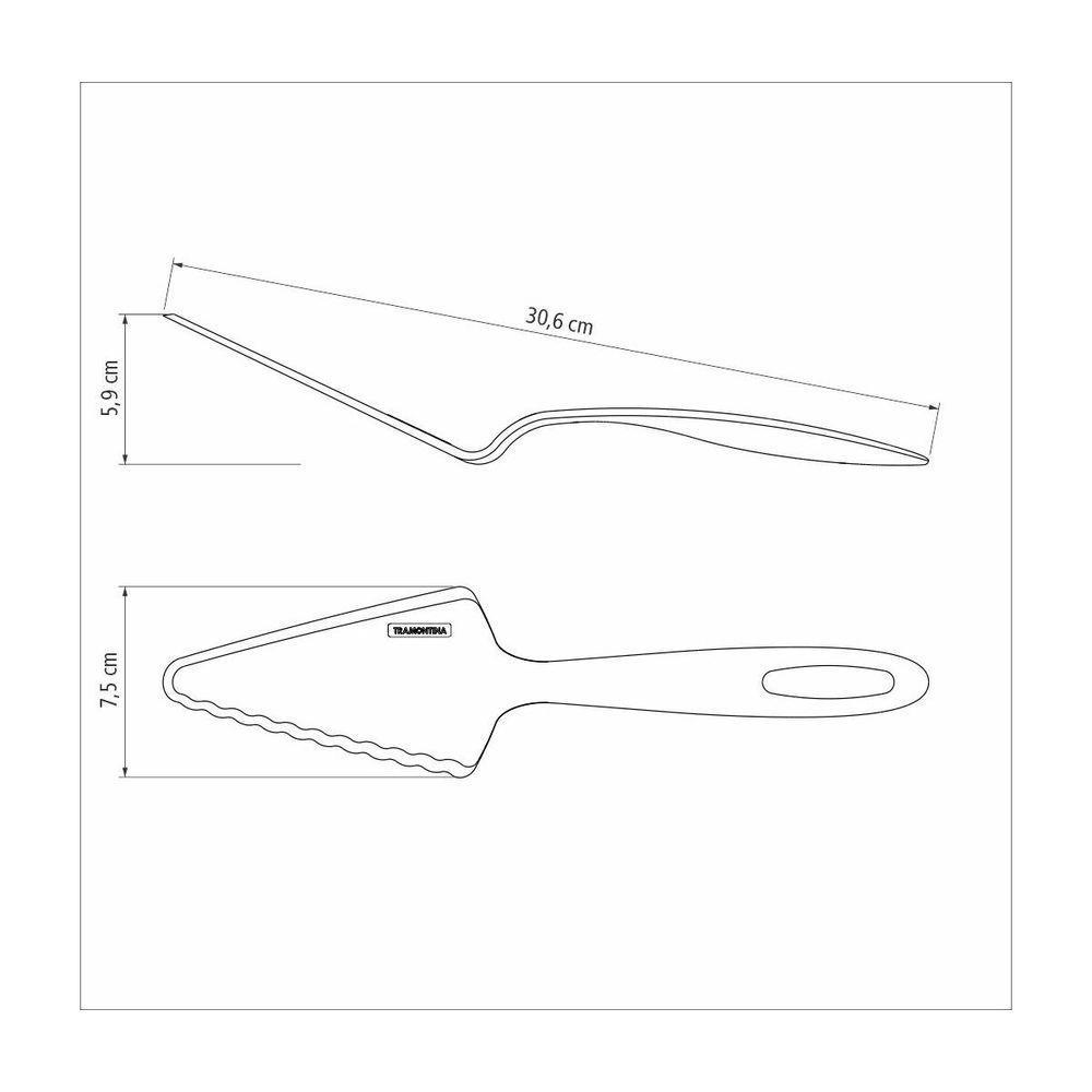 Kit 8 Espatulas Para Bolo Tramontina Ability Em Nylon Preto - 3