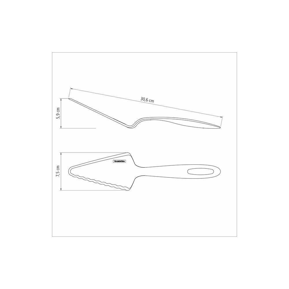 Kit 2 Espatulas Para Bolo Tramontina Ability Em Nylon Preto - 2
