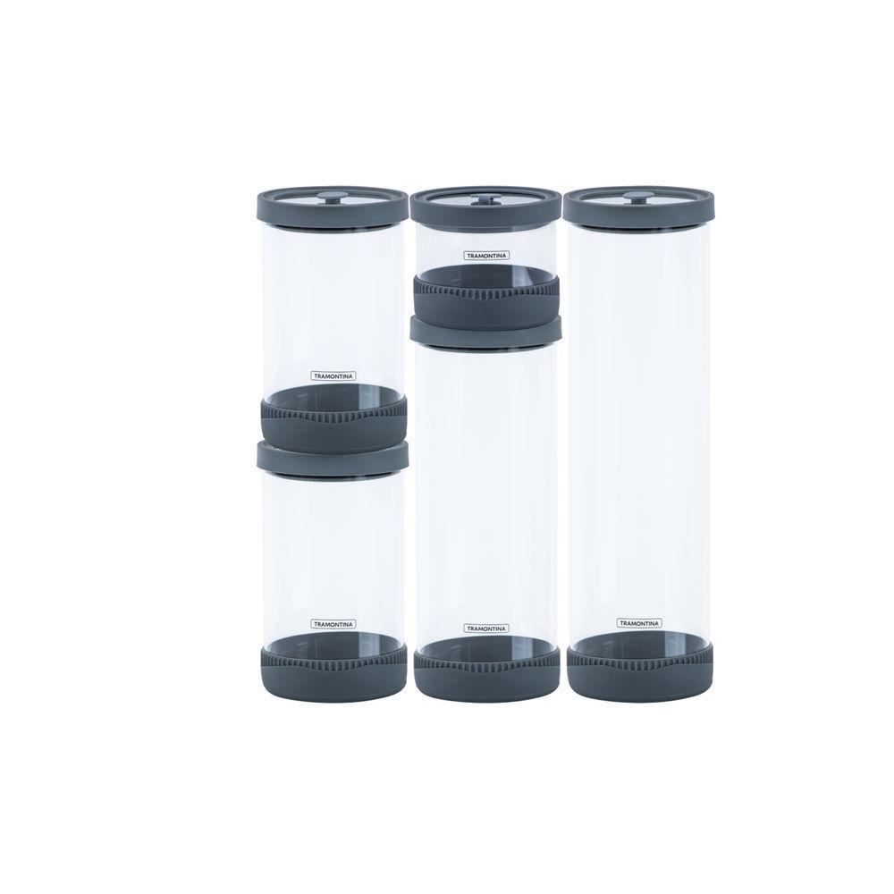 Jogo De Potes De Vidro Herméticos Tramontina Purezza Em Borosilicato Com Tampa - 10