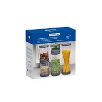 Jogo De Potes De Vidro Herméticos Tramontina Purezza Em Borosilicato Com Tampa - 1