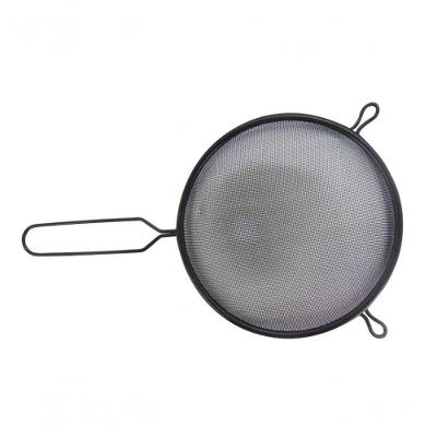 Peneira De Cozinha Fina Coador Inox Black 16 Cm - Mimo