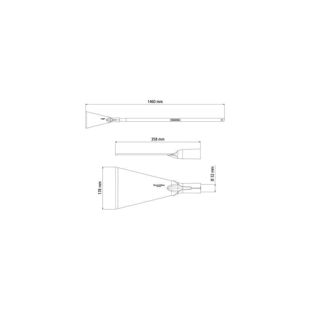 Cavadeira Reta Metálica Tramontina Com Cabo De Madeira 120 Cm - 4