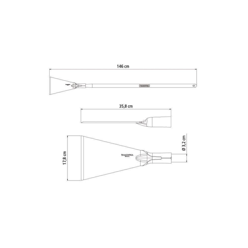 Cavadeira Reta Metálica Tramontina Com Cabo De Madeira 120 Cm - 7