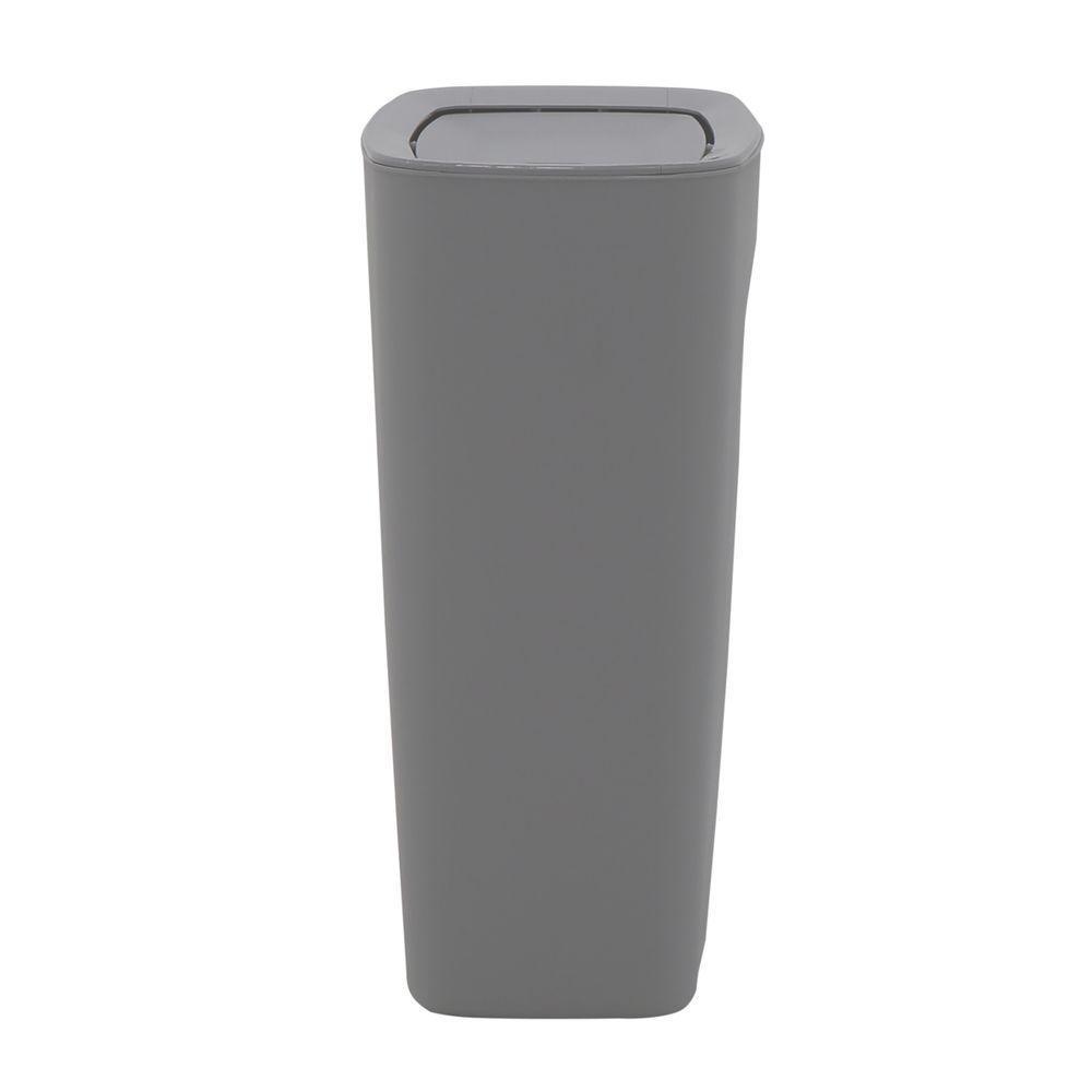 Lixeira Tramontina Compact Em Polipropileno Cinza Com Tampa Basculante 10,5 L - 2