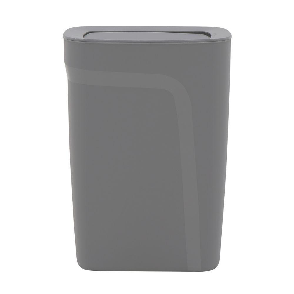 Lixeira Tramontina Compact Em Polipropileno Cinza Com Tampa Basculante 10,5 L - 3